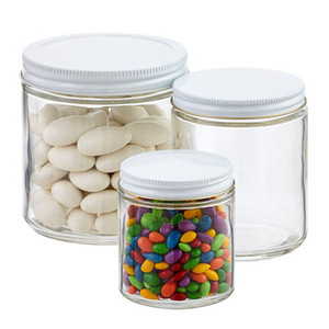 सफेद धातु Lids के साथ चौड़े मुंह सीधे पक्षीय कैनिंग जार - Product Image 5