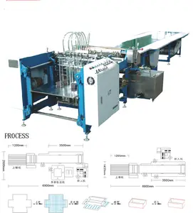 ZX-650A automatic Paper Feeding and Pasting Machine automatic paper top side glue roller pasting machine with conveyor