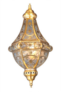 مصباح دلاية معدني ذهبي عتيق على الطراز العربي بسعر خاص - Product Image 2