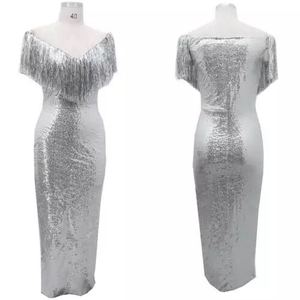 Rosa Sexy Delle Donne Formale Profondo Scollo A V Vestito Aderente Al Largo Della Spalla Manica Lunga abito di Sfera del Vestito D'argento Del Partito Maxi <span class=keywords><strong>Abiti</strong></span> <span class=keywords><strong>Da</strong></span> <span class=keywords><strong>Sera</strong></span> - Product Image 4