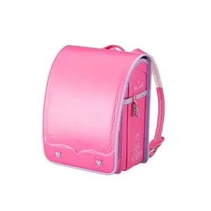 Customized Stocklot School Bags with Hard Cover for Kids Backpack Daily School Life Japan Customer Logo HT-D40090 5-7 Days Pu