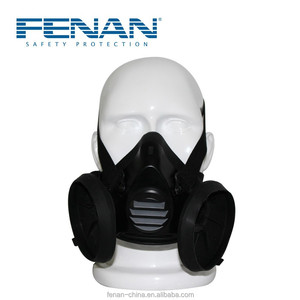 Fabricante de China Media Cara Máscara de Gas con Doble Botes, Máscara de gas - Product Image 1