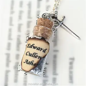 Edward Cullen 灰瓶项链吊坠灵感来自暮光银音珠宝