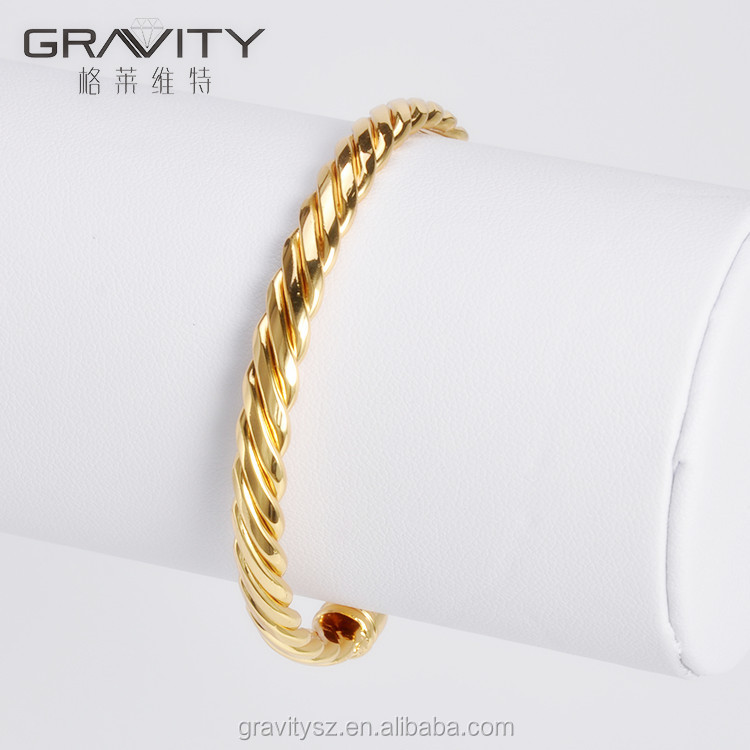 SHZH-103 Gravité bijoux sur commande en gros de mode mince placage bijoux en or dubai bracelet
