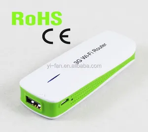 Router Wifi 3G Hotspot Bersertifikasi CE, Power Bank Portabel 1800MAh