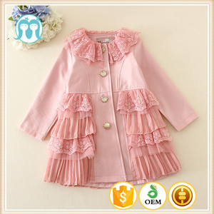 Primavera Encantadora chica delgada vestido estilo <span class=keywords><strong>de</strong></span> <span class=keywords><strong>capa</strong></span> con capas <span class=keywords><strong>de</strong></span> encaje niña coreana casaca modelo para niños chica - Product Image 1