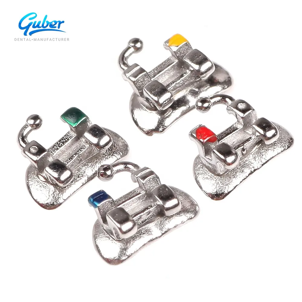 *Dental Consumables mesh base ortodoncia bracket hook edgewise roth 022 metal molar braces orthodontic molar brackets