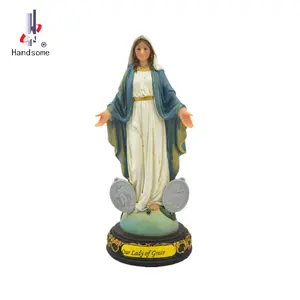 Estatuas promocionales de la sublimación de la Virgen María de poliresina, artesanía religiosa católica
