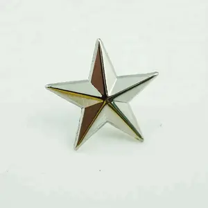 Yeni yıldız yaka pin/yıldız şekli metal yaka pin/beş yıldız yaka pin