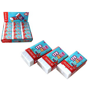 Commercio all'ingrosso di Alta Qualità Bianco Rettangolare Personalizzato TPR <span class=keywords><strong>Eraser</strong></span> ufficio e Materiale Scolastico Matita Gomma Gomme Da Cancellare - Product Image 1