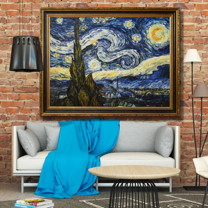 Handmade Reproduction Heavy Texture Famous Van Gogh Starry Night 3D Oil Painting