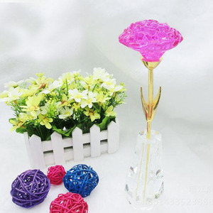 Hermosa K9 amor eterno Clavel Flor de cristal para el día de la madre - Product Image 1