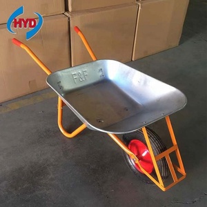 Hengyida wb6206 उच्च गुणवत्ता वाली पीली धातु भारी शुल्क टिकाऊ बड़े निर्माण व्हीलबैरो 150 किलोग्राम भार क्षमता 5cm रेत - Product Image 4