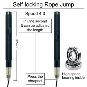 <span class=keywords><strong>Corde</strong></span> à <span class=keywords><strong>sauter</strong></span> de fitness intelligente de qualité supérieure fil d'acier autobloquant réglable à grande vitesse avec poignée en aluminium pour l'entraînement physique - Product Image 4