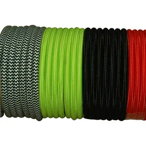 Vintage lámpara de Edison de alambre Cable eléctrico de 2*0,75mm lámpara iluminación lámpara colgante de tela textil Cable trenzado