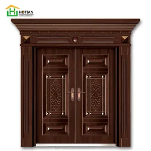 中国製品高級ハウスドアモデル銅フロントドア模造銅ドア