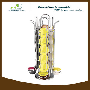 En acier inoxydable rotation <span class=keywords><strong>dolce</strong></span> <span class=keywords><strong>gusto</strong></span> <span class=keywords><strong>capsules</strong></span> de café affichage étagères - Product Image 1