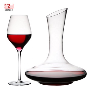 Handmade Lead Free Crystal <strong>Wine</strong> <strong>Decanter</strong> Glass Set <strong>With</strong> Wooden <strong>Stopper</strong> - Product Image 3