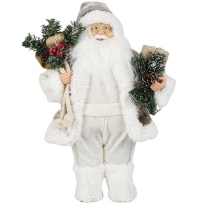 Figurine de Noël Père Noël en <span class=keywords><strong>Manteau</strong></span> Rouge, Décoration de Noël, Plastique et Tissu, 20x10x30cm - Product Image 6