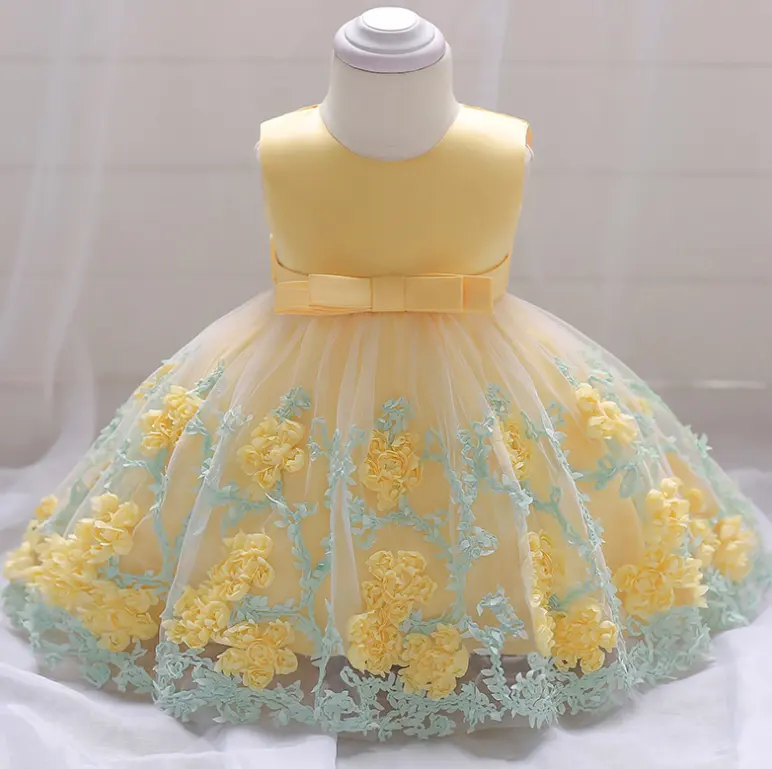 Niños cumpleaños princesa vestido de fiesta para las niñas y los niños de la flor de dama de honor elegante vestidos de niña ropa de bebé niñas