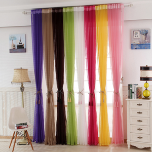 Prêt à l'emploi violet moderne salon rideau coréen transparent fenêtre rideau <span class=keywords><strong>tissu</strong></span> - Product Image 1