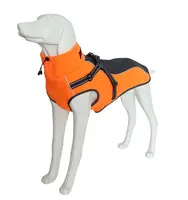 Asmpet เสื้อแจ็กเก็ตสำหรับสุนัขขนาดใหญ่,เสื้อผ้าสุนัขน้ำหนักเบาสีส้มกลางแจ้งมีสายสะท้อนแสงพร้อมสายรัดสำหรับสุนัขขนาดใหญ่