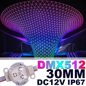 12V 30mm led piksel poi DMX rgb rgbw led piksel nokta ışık 3535 smd su geçirmez açık süslemeleri için