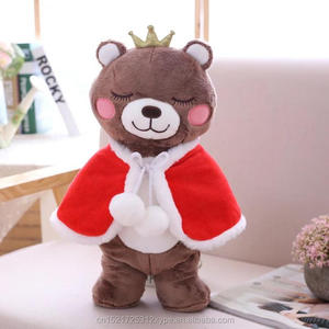 Tùy chỉnh dễ thương nhồi bông công chúa vương miện Áo Choàng Gấu bông đồ chơi sang trọng với PP bông & polyester điền cho quà tặng kỳ nghỉ - Product Image 3