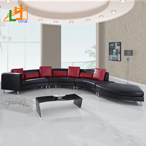 2018 el último diseño estilo italiano de cuero genuino redondo seccional sofá muebles Hone sofá de la Oficina conjunto - Product Image 2