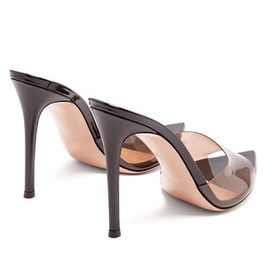 Pointed Toe PVC Plus Size High <strong>Heel</strong> Sandals Ladies Heeled <strong>Mules</strong> 2022 Women <strong>Clear</strong> <strong>Heels</strong> for Women - Product Image 4