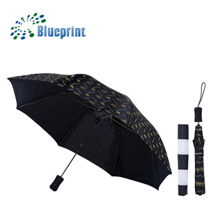<span class=keywords><strong>promo</strong></span> de calidad europeo y americano popular de oro de impresión 2 paraguas plegable - Product Image 1