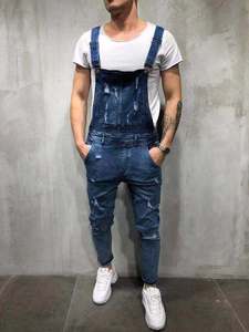 <span class=keywords><strong>Salopette</strong></span> <span class=keywords><strong>en</strong></span> <span class=keywords><strong>jean</strong></span> déchiré pour homme, style streetwear, taille S-XXXL Y11267 - Product Image 6