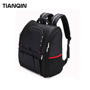 Sac à dos de maquillage professionnel à plusieurs compartiments de plus grande capacité, sac à cosmétiques, sac de rangement, PVC, Logo personnalisé unisexe - Product Image 6