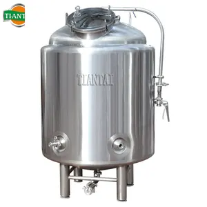 600L 5BBL Tiantai बियर संयंत्र माइक्रो काढ़ा सिस्टम स्टेनलेस स्टील 304 एकल दीवार के लिए उज्ज्वल बियर टैंक सेवित brewrey