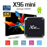 Éxito de Ventas 2019, TV Box X96 MINI con 1GB de RAM, 8GB de ROM, Quad Core S905W Amlogic, Android 7.1