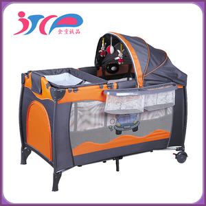 Nuevo diseño de productos para bebés fácil <span class=keywords><strong>plegable</strong></span> <span class=keywords><strong>corralito</strong></span> bebé con dosel y ruedas - Product Image 1