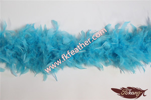 65 Gramos Azul Pavo Chandelle Boa de Plumas Para la Decoración Árabe Sexy Baile Del Vientre - Product Image 6