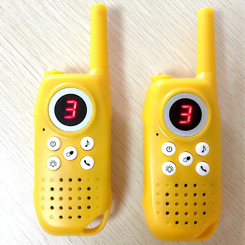 5 KM ยาว2แพ็คของเล่นเด็กสีชมพู Walkie Talkie 22ช่องและ2 Way วิทยุ