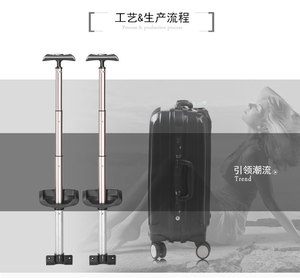 Manico Telescopico Singolo per Zaino A383A-G-6/3 Sezioni in Alluminio Nero Esterno Argento Interno Accessori Speciali per Borse - Product Image 3