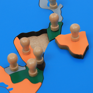 Montessori địa lý vật liệu câu đố bằng gỗ bản đồ của Bắc Mỹ cho trẻ em & lớp học sử dụng - Product Image 2