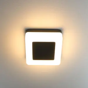 12W LED Bulkhead IP54 Lâmpada de montagem de parede para teto interno e externo 3000K 4000K Lâmpada de teto LED para parede