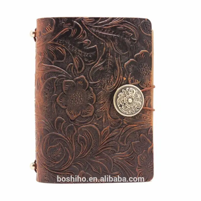 Großhandel Antike Vintage Echtem Leder Notebook Journal Tagebuch