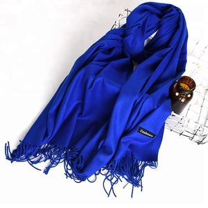 China factory wholesales plain and length style solid color cashmere scarf pashmina wool shawls scarf