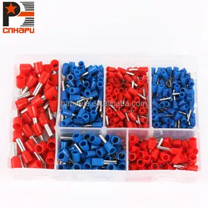 Warna Kustom 22 ~ 12AWG Kawat Tembaga Crimp Konektor Kabel Terisolasi Ujung Pin Terminal Bootlace Cooper Ferrules Set Plier