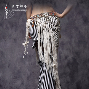 Fait à la main Du Ventre Tribal Danse Longs Glands Écharpe de Hanche - Product Image 5