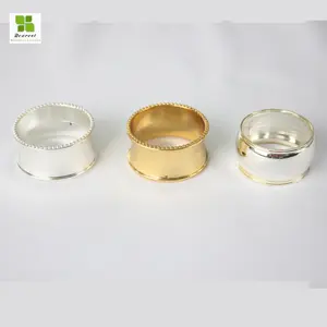 Di lusso del Metallo argento Anelli di Tovagliolo per la cerimonia nuziale decorazione della tavola Napkin holder