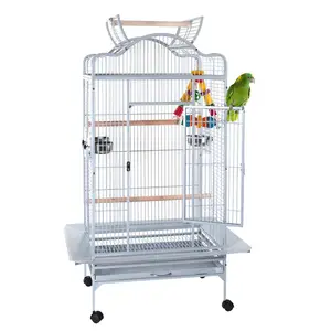 8324-hot sale white laboratory animal wire bird breeding cage with parrot pet cage