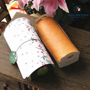 Grosir Satu Set Tas Kemasan Rol Kue, Kotak Kue Mousse Cerita Sakura Biskuit Makanan Penutup untuk Kotak Roti