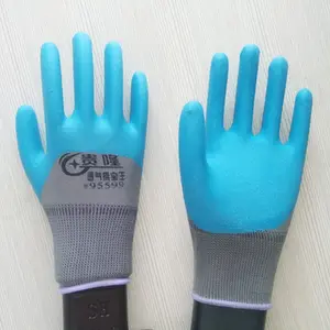 Heavy duty cheap soft foam latex coated construction safety gloves