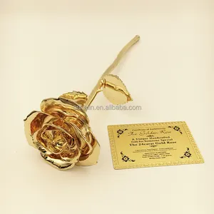 27cm 24K foil flower Diddped in Pure Gold with gift box and certificates